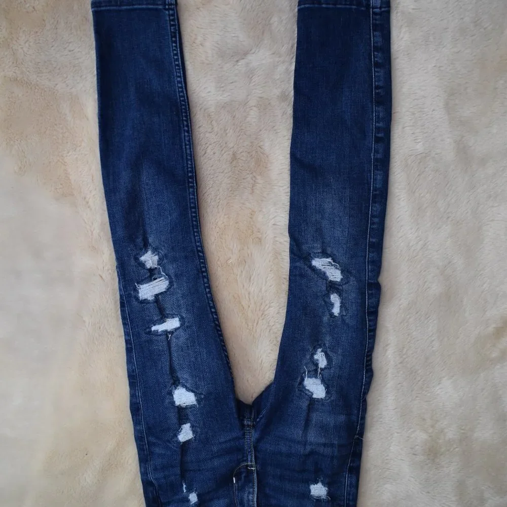 Abercrombie Kids Highrise Distressed Jean Leggings Slim Size 7/8
